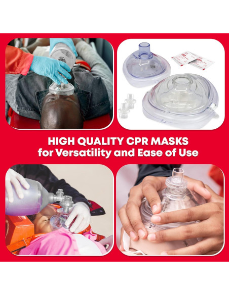 Kit de RCP Ever Ready First Aid - 2 Máscaras, Guantes y Alcohol