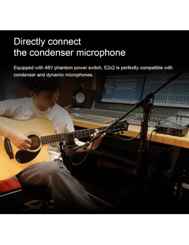 Interfaz de Audio USB Topping E2X2 - Mezclador Profesional Negro