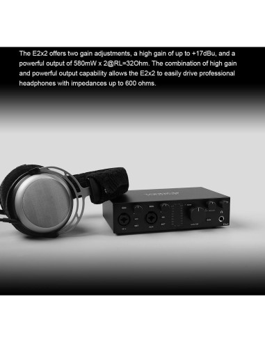 Interfaz de Audio USB Topping E2X2 - Mezclador Profesional Negro