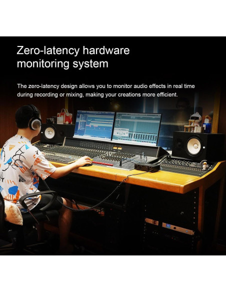 Interfaz de Audio USB Topping E2X2 - Mezclador Profesional Negro