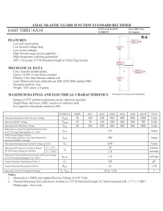 Diodo Rectificador 6A05 HUABAN 6A 50V - Paquete de 5 Piezas 2