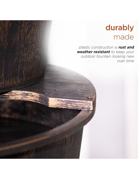 Fuente de Agua Rústica Alpine TEC234BR 101.6 cm Exterior