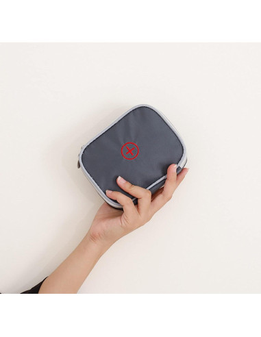 Bolsa de Primeros Auxilios Mini Lingcat Gris Vacía 13x10 cm