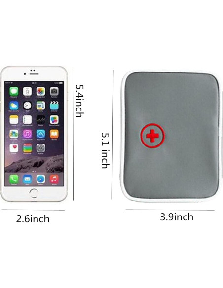 Bolsa de Primeros Auxilios Mini Lingcat Gris Vacía 13x10 cm