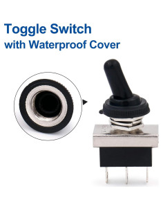 Interruptor de Palanca SPDT Baomain 12V 25A Impermeable 2