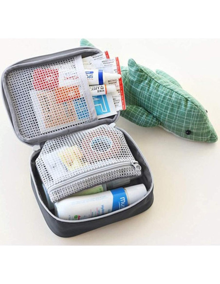 Bolsa de Primeros Auxilios Mini Lingcat Gris Vacía 13x10 cm