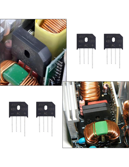 20 Puentes Rectificadores KBU1010 10A 1000V para Electrónica