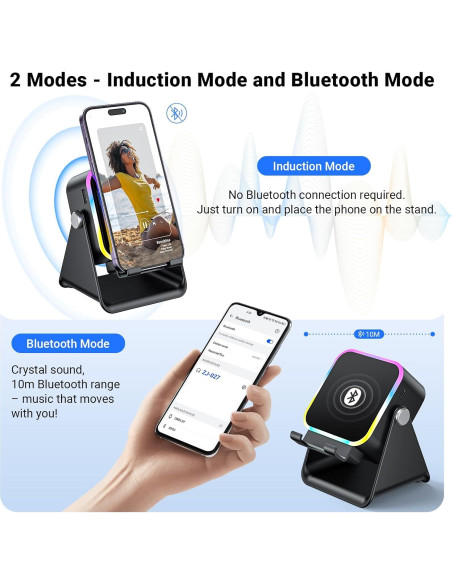 Altavoz Inducción AIKELA ZJ-027 Bluetooth 5.3 5 en 1 Negro