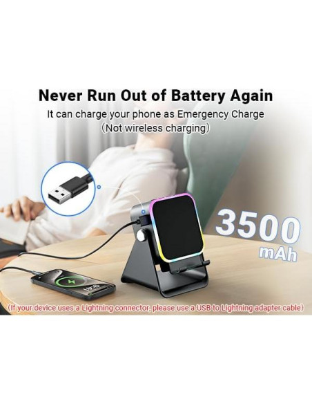 Altavoz Inducción AIKELA ZJ-027 Bluetooth 5.3 5 en 1 Negro