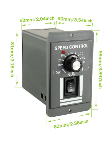 Controlador de Velocidad Motor DC EPLZON 12-60V 20A PWM Ajustable