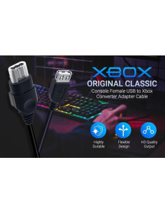 Adaptador USB Femenino Gamer Gear para Xbox Original 1ra Gen 2
