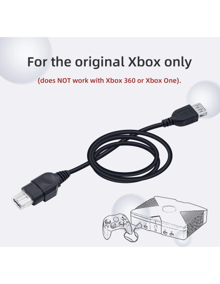 Adaptador USB Femenino Gamer Gear para Xbox Original 1ra Gen