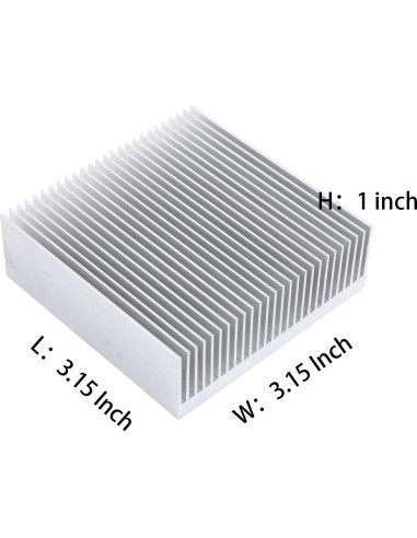 Disipador de Calor de Aluminio 80x80x27mm Awxlumv para LED