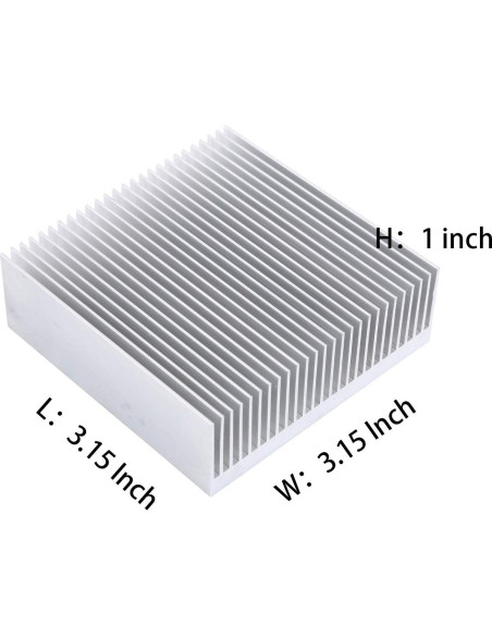 Disipador de Calor de Aluminio 80x80x27mm Awxlumv para LED