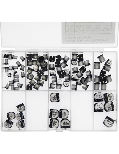Kit de Capacitores Electrolíticos SMD 35V - 95 Piezas 8 Valores