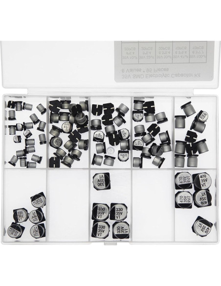 Kit de Capacitores Electrolíticos SMD 35V - 95 Piezas 8 Valores