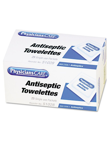 Toallitas Antisépticas PhysiciansCare 25 Unidades 5x10 cm