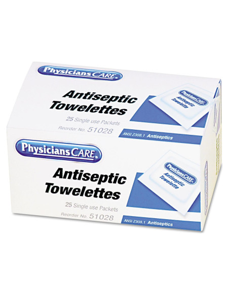 Toallitas Antisépticas PhysiciansCare 25 Unidades 5x10 cm