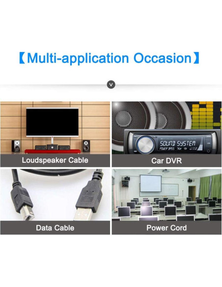 Filtro de Ruido EMI RFI Roctee 12 Pcs Núcleo de Ferrita 7mm