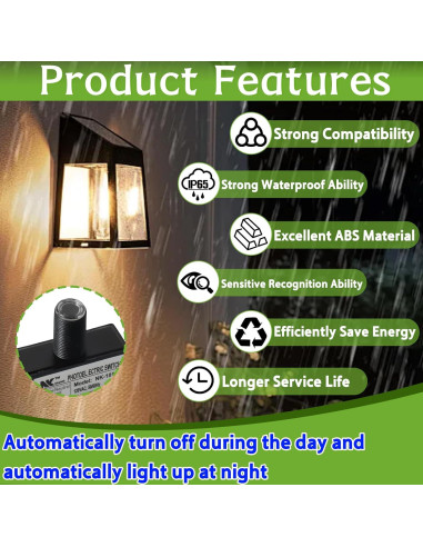 Paquete de 2 Sensores de Luz Fotocélula Stitokg - Impermeables