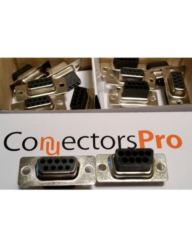 Conectores DB9 Hembrados D-Sub Crimp 50 Pcs Accesorios PC