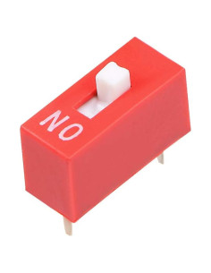 Interruptor DIP 1 Posición Rojo uxcell 50 Pcs para PCB