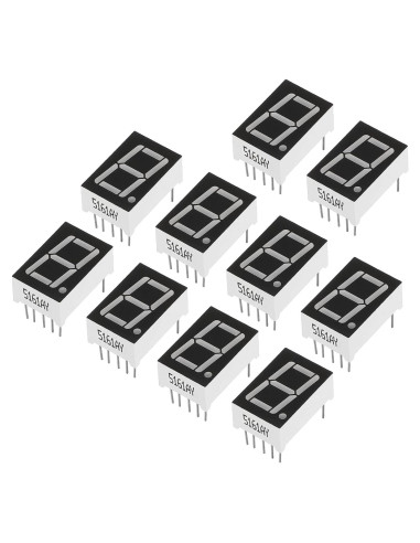 Tubo Digital LED Amarillo PATIKIL 10 Piezas 1 Bit 2.1V