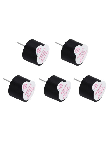 Zumbador Activo Magnético 3V 5V 12V WRIWUINENRI 12mm 5 Pcs