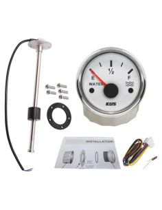 Medidor de Nivel de Agua KUS 52mm 12V/24V IP67 Retroiluminado
