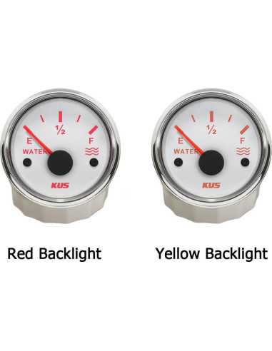 Medidor de Nivel de Agua KUS 52mm 12V/24V IP67 Retroiluminado