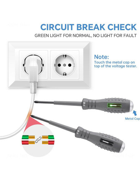 Juego de Destornillador y Probador de Voltaje Tomorotec 2PCS