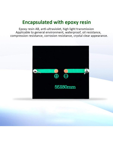 Panel Solar Mini 60x55mm Dream_light 3V 150mA Alta Eficiencia