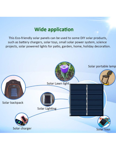 Panel Solar Mini 60x55mm Dream_light 3V 150mA Alta Eficiencia