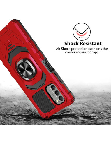 Funda TJS para Nokia G310 5G con Protector de Pantalla Rojo