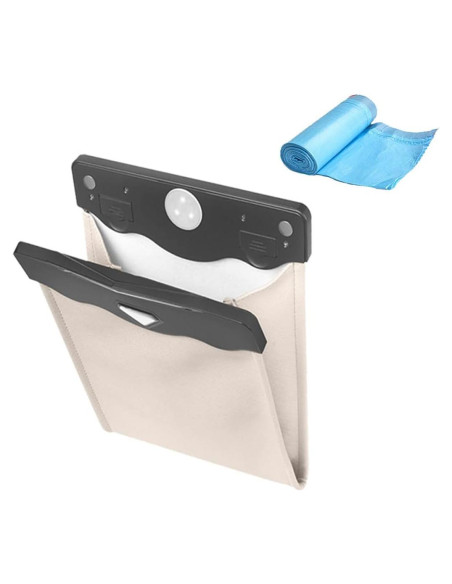 Bolsa de Basura para Auto BELOMI Beige, Cuero PU Impermeable