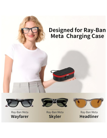 Funda de Transporte LUOKE para Gafas Ray-Ban Meta - Negro