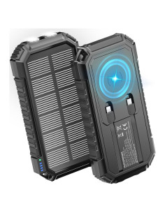 Cargador Solar Power Bank Riapow 27000mAh Carga Rápida 22.5W