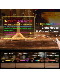 Tablero de Mensajes LED Fufumiko 30x20.3 cm Borrado Seco 2