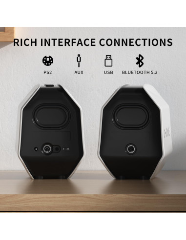 Altavoces D-ONE 30W Gaming Bluetooth RGB para PC y Laptop