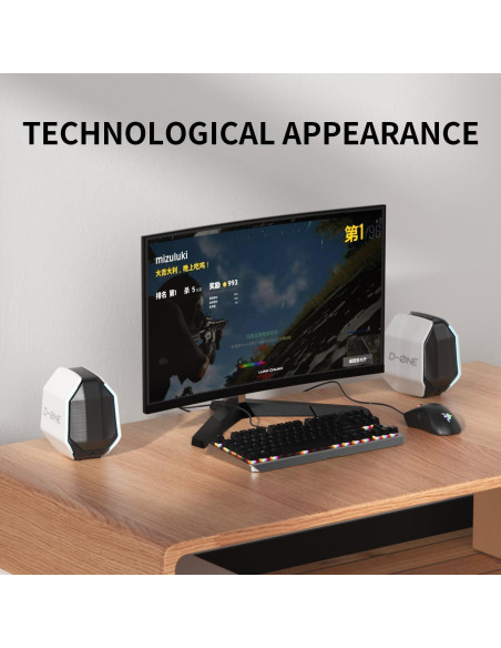 Altavoces D-ONE 30W Gaming Bluetooth RGB para PC y Laptop