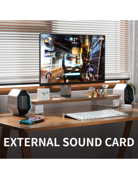 Altavoces D-ONE 30W Gaming Bluetooth RGB para PC y Laptop