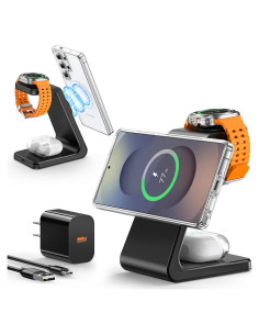 Cargador Inalámbrico Magnético 3 en 1 Meifigno para Samsung