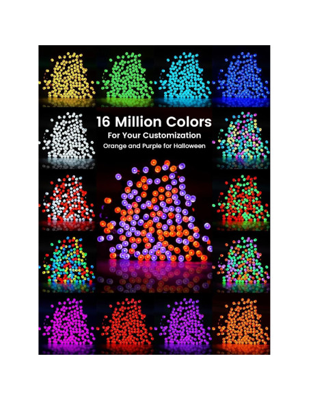 Cadena de Luces LED RGB 300 LED 33.2m Control Remoto APP