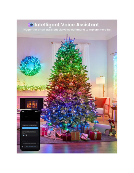 Cadena de Luces LED RGB 300 LED 33.2m Control Remoto APP