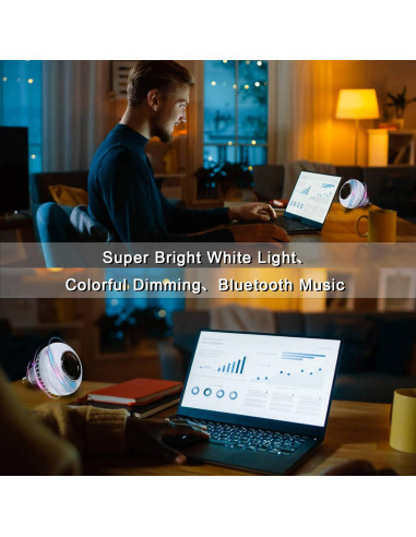 Bombilla Inteligente AIDENOEY con Altavoz Bluetooth 12W RGB