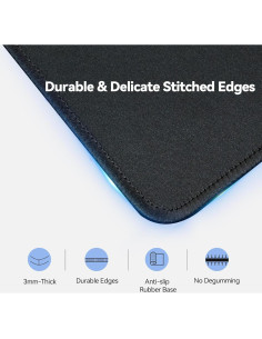 Alfombrilla de Ratón TECKNET 3 Pack Impermeable Antideslizante 2