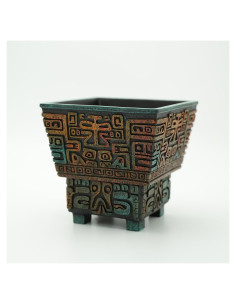 Maceta Autorriego Forkai Mariposa Mística 15 cm Resina