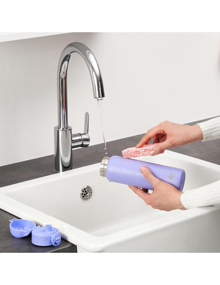 Botella de Agua Aislada Ion8 500 ml Acero Inoxidable Púrpura