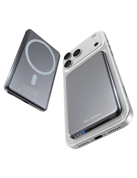 Cargador Portátil Magsafe ULiXWH 5000mAh Carga Rápida Gris