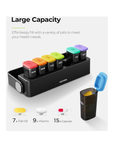 Organizador de Pastillas Semanal AUVON a Prueba de Humedad 2